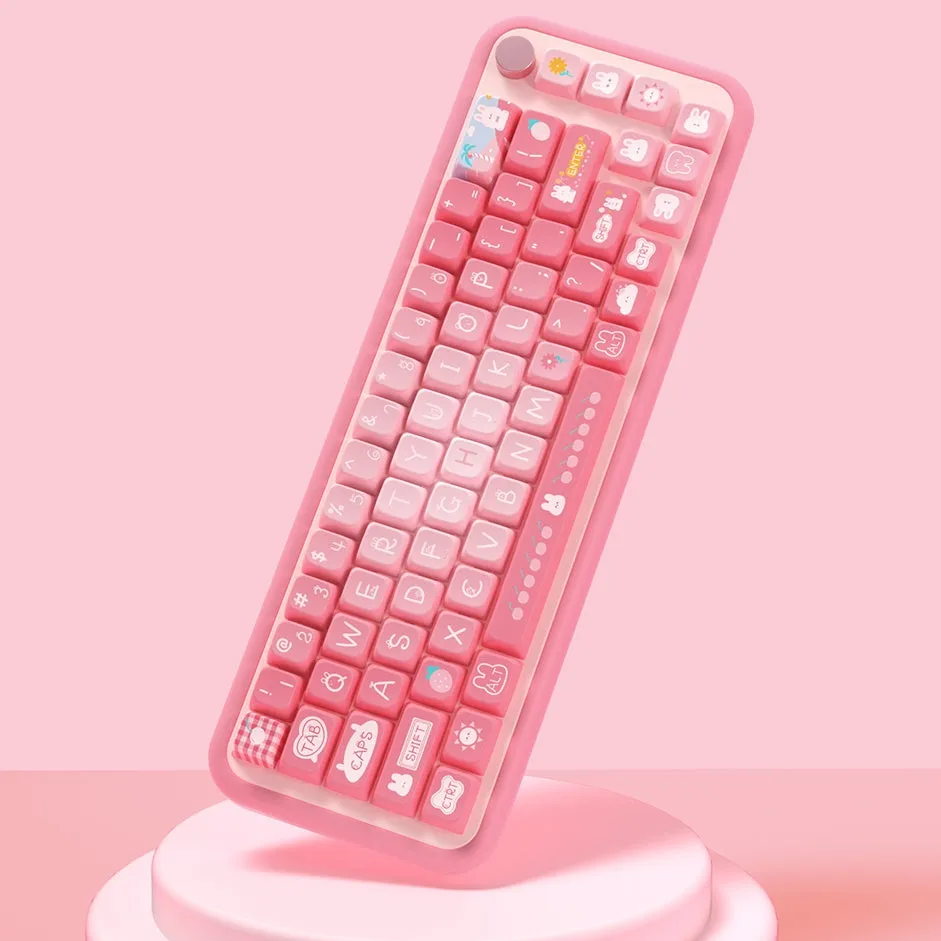 Kawaii Cute Rabbit Pink Aesthetic Keycap Set