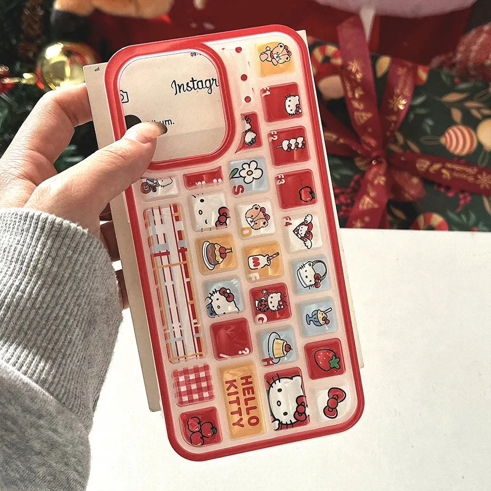Kawaii Sanrio Keyboard iPhone Case