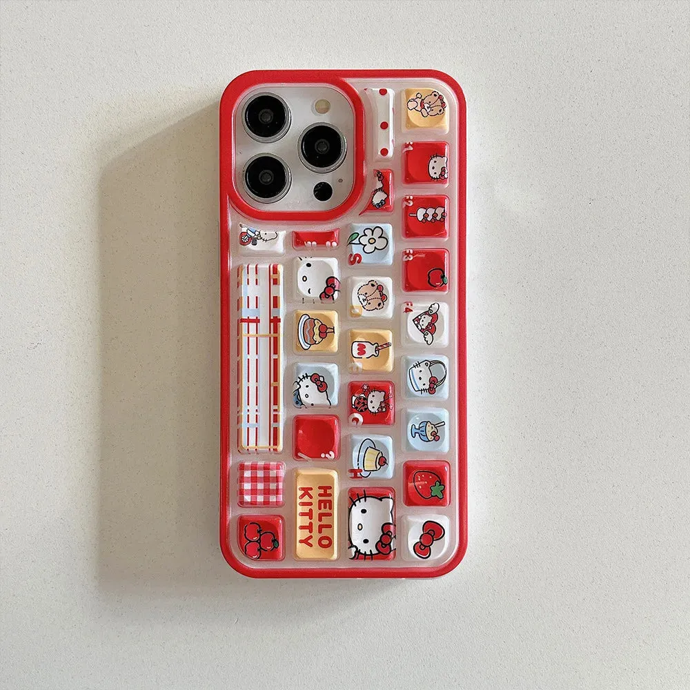 Kawaii Sanrio Keyboard iPhone Case