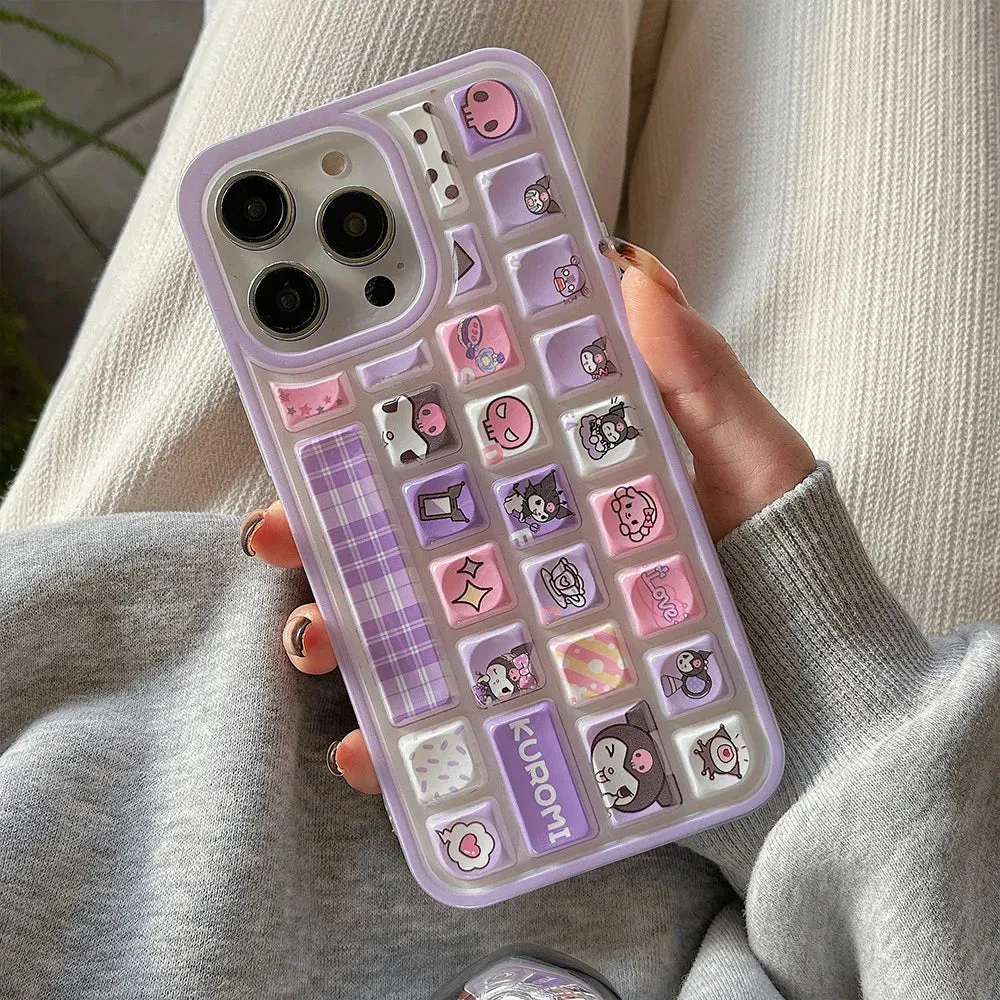 Kawaii Sanrio Keyboard iPhone Case