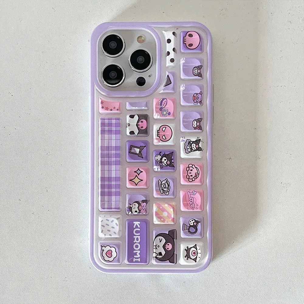 Kawaii Sanrio Keyboard iPhone Case