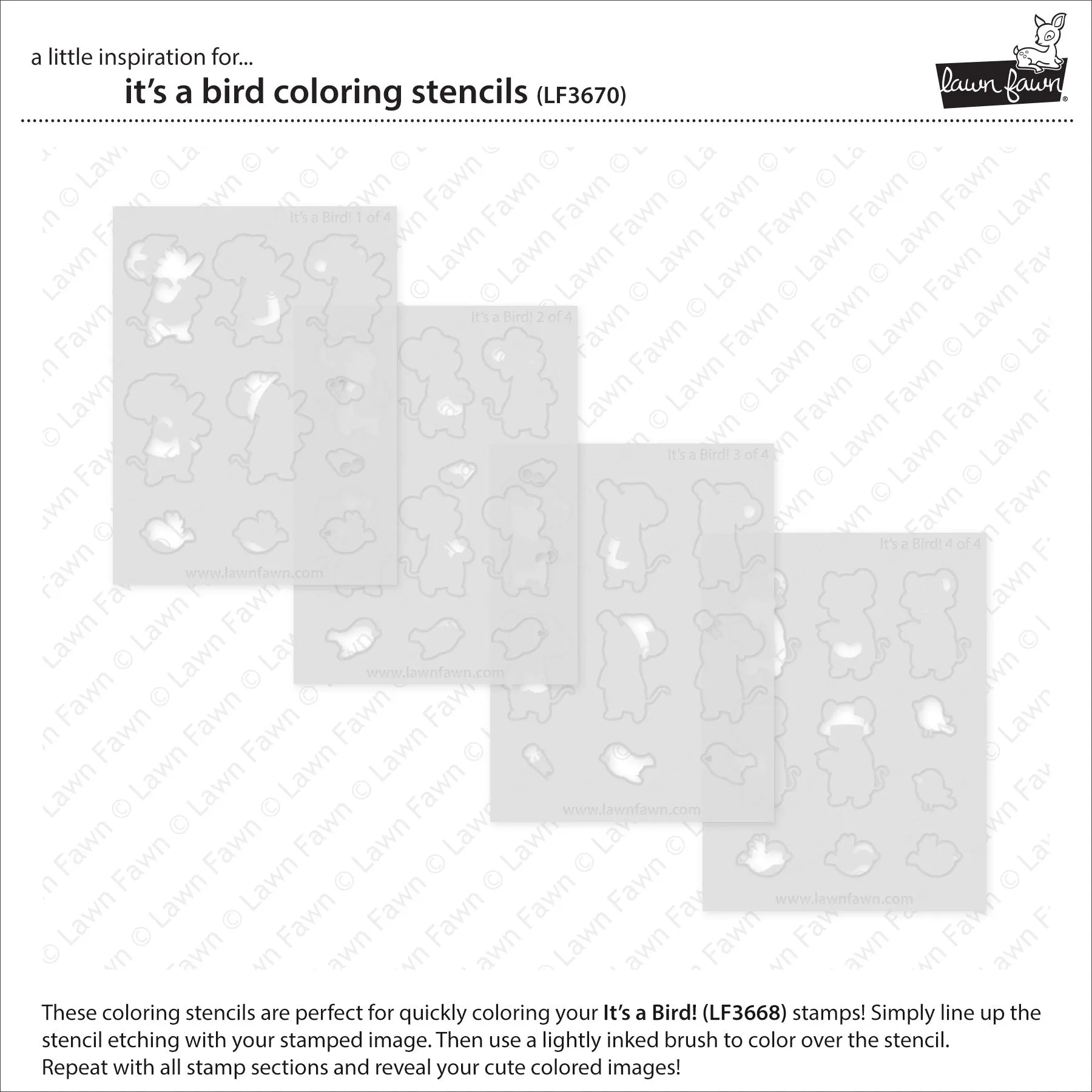 LAWN FAWN: It's a Bird | Coloring Stencil