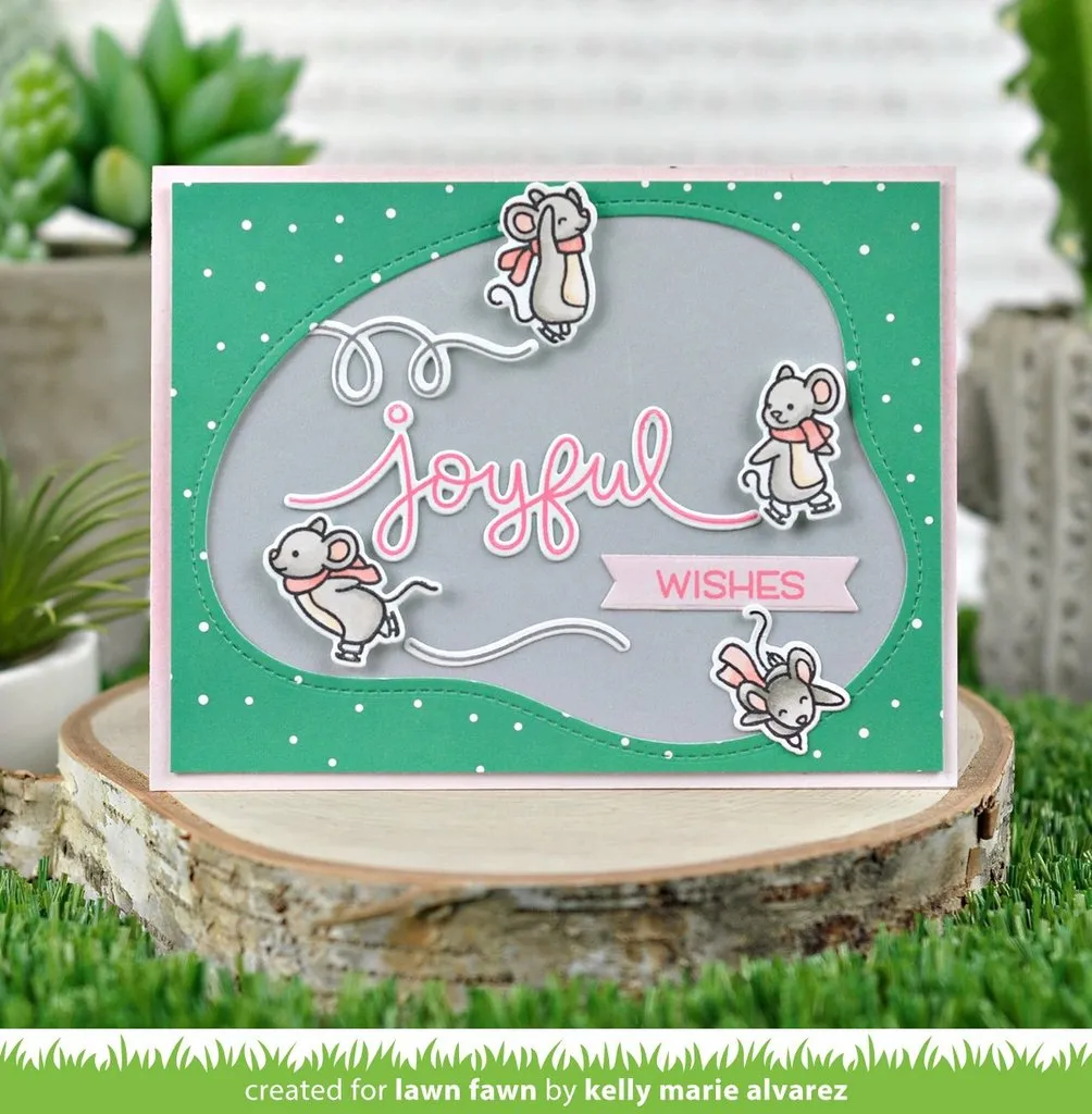 Lawn Fawn-Mice On Ice-Clear Stamp Set