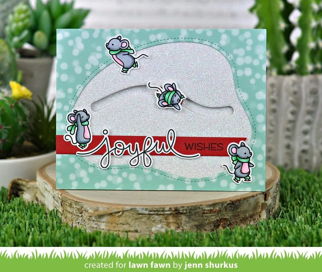 Lawn Fawn-Mice On Ice-Clear Stamp Set