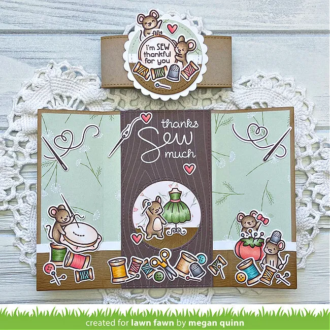 LAWN FAWN: Sew Very Mice | Stamp