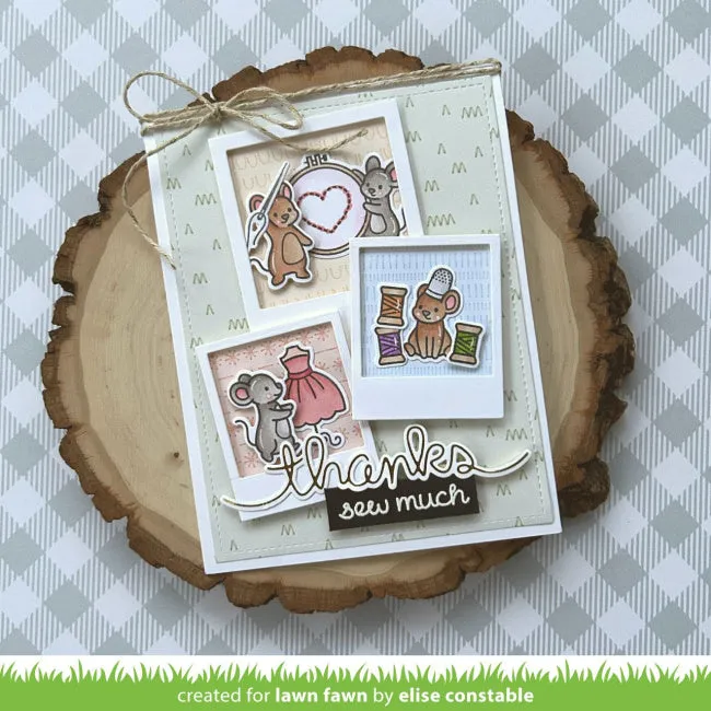 LAWN FAWN: Sew Very Mice | Stamp