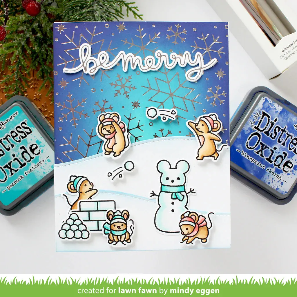 Lawn Fawn - snowball fight - clear stamp set