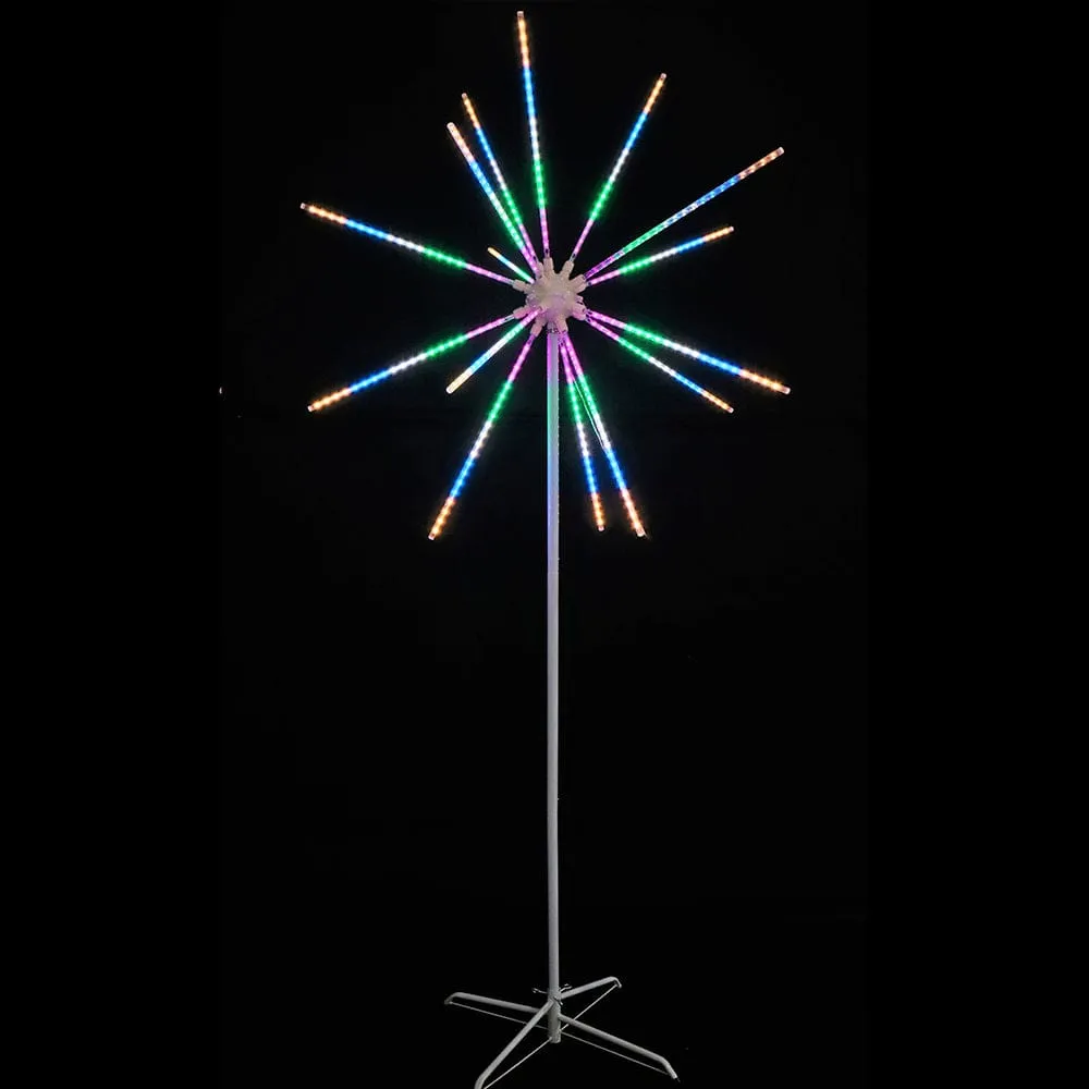 LED 2 In 1 Multicolour Meteor Lights On Stand (205cm)