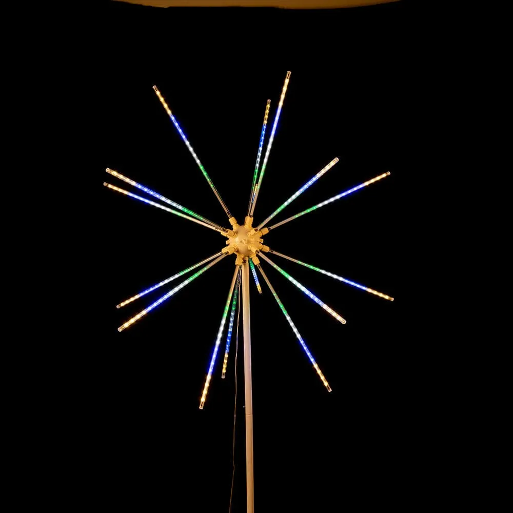 LED 2 In 1 Multicolour Meteor Lights On Stand (205cm)
