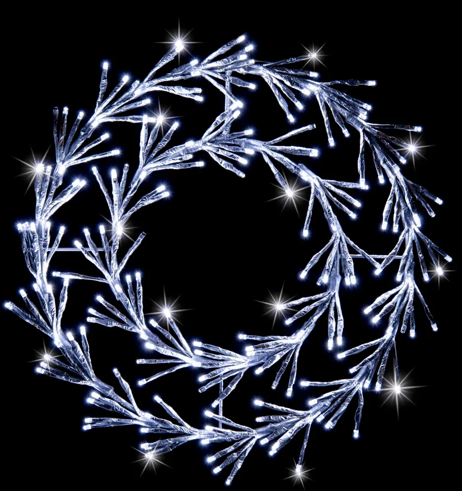 LED Gold/Silver Twinkling Sparkle Wreath (45cm)