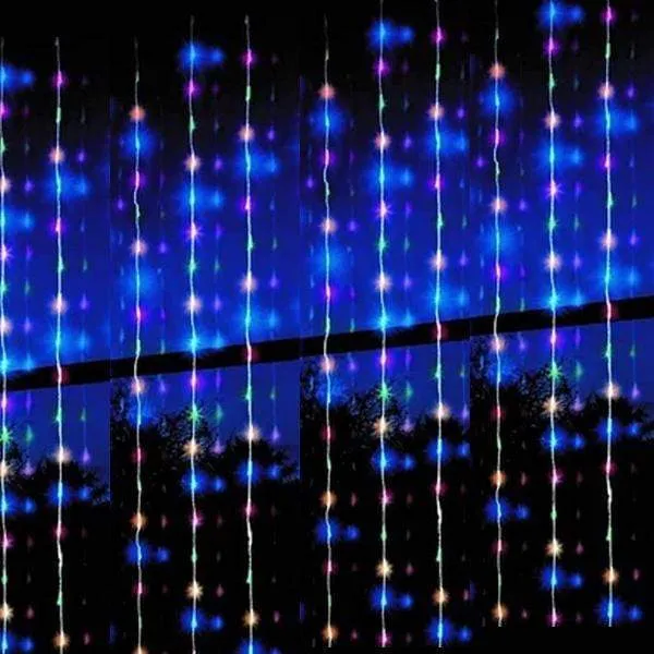 LED Multicolour Waterfall Curtain  (2x2m)