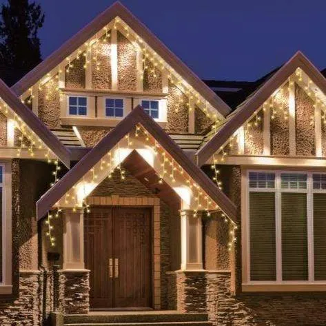 LED Warm White Icicle Lights (30m)
