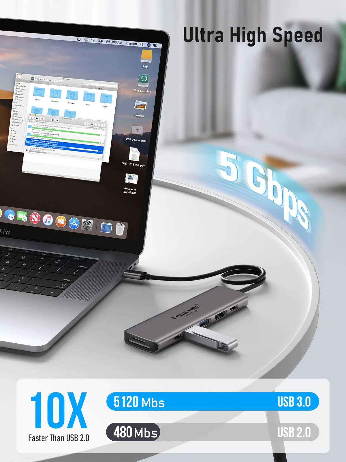 Lemorele USB C Hub 7 in 1 【#TC45】
