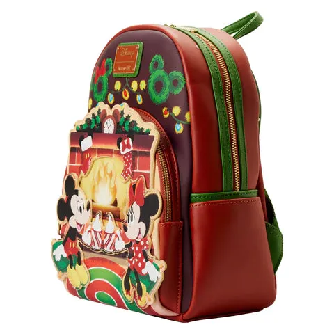 LF Disney Mickey Minnie Hot Cocoa Fireplace Light Up Mini Backpack