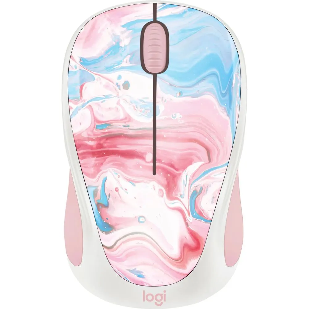 Logitech Design Collection Limited Edition Wireless 3-button Ambidextrous Mouse with Colorful Design