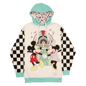 Loungefly x Disney Mickey Mouse and Minnie Mouse Date Night Diner Unisex Hoodie