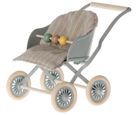 Maileg Baby Mice Stroller - Blue