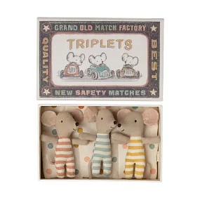 Maileg Baby Mice - Triplets In Matchbox