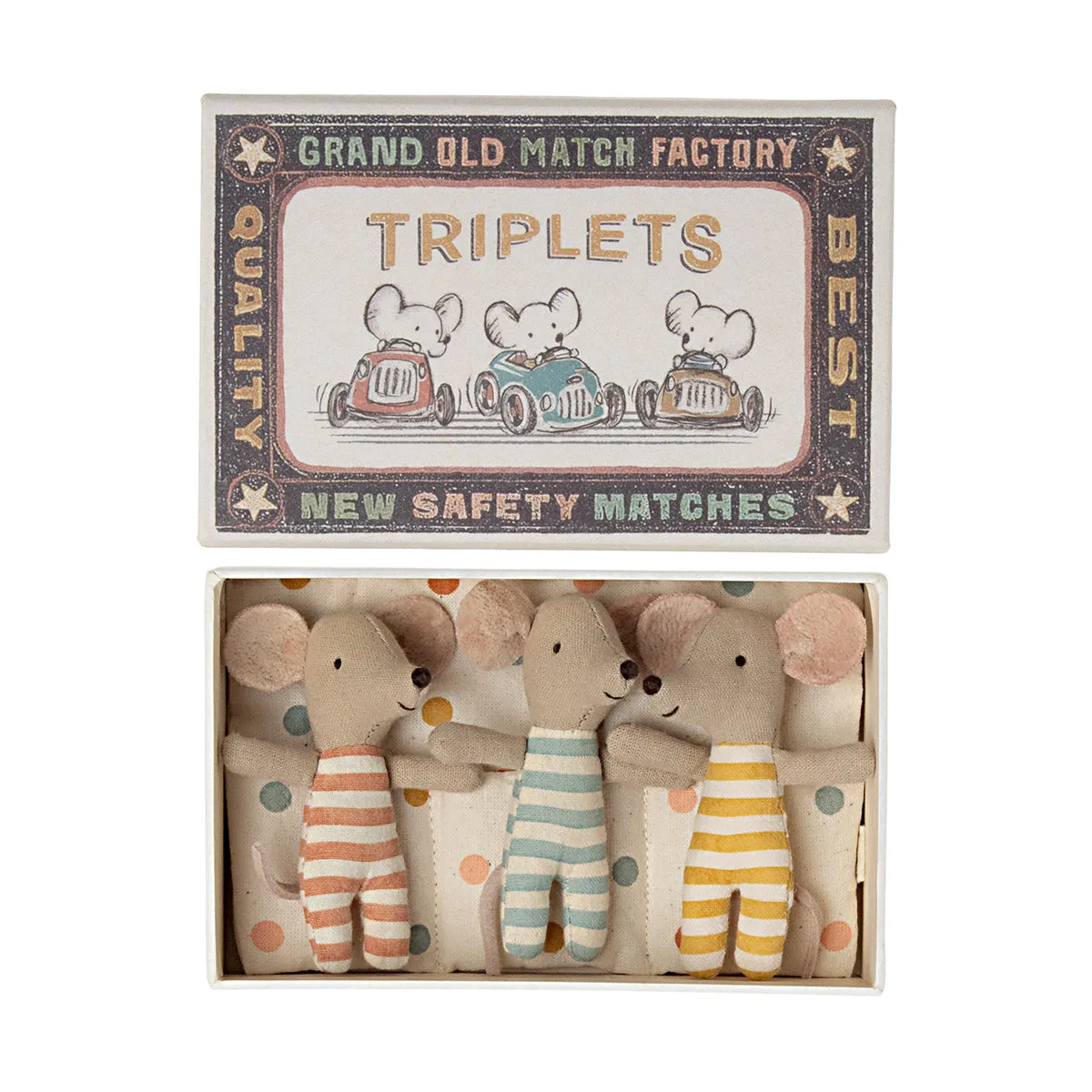Maileg Baby Mice - Triplets In Matchbox