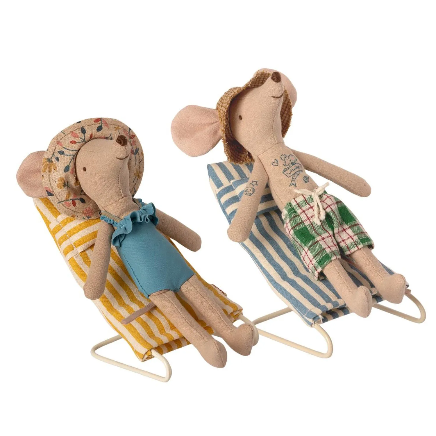 Maileg Beach Chair Set Mouse