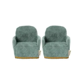 Maileg Chairs Mouse Blue