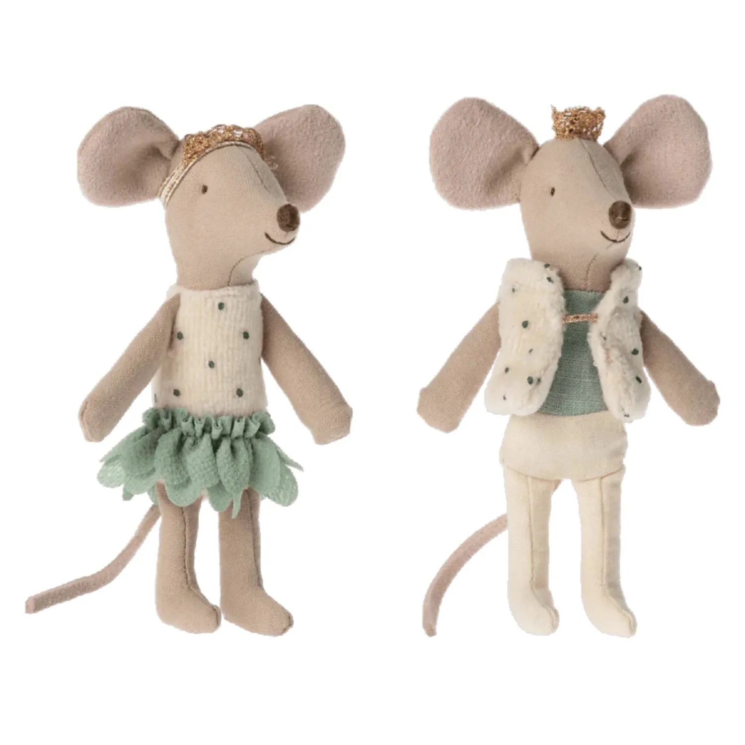 Maileg Little Brother & Little Sister Mouse Royal Twins in Box