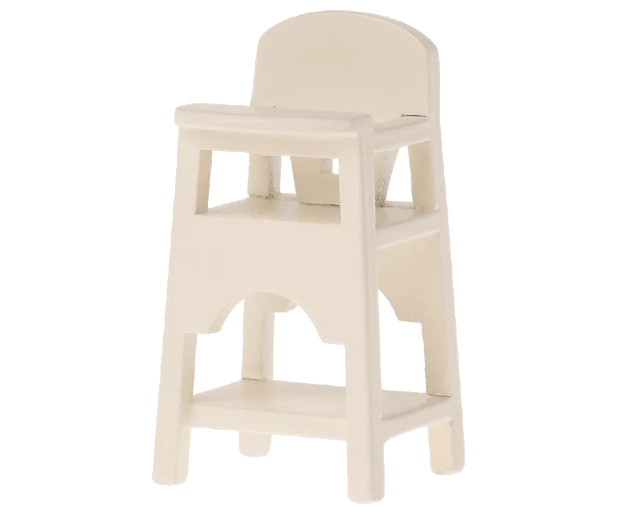 Maileg New High Chair for Mice, Off White: