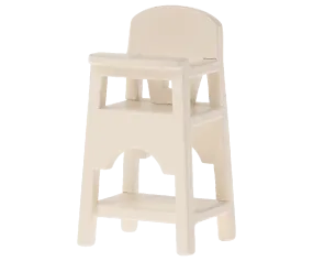 Maileg New High Chair for Mice, Off White: