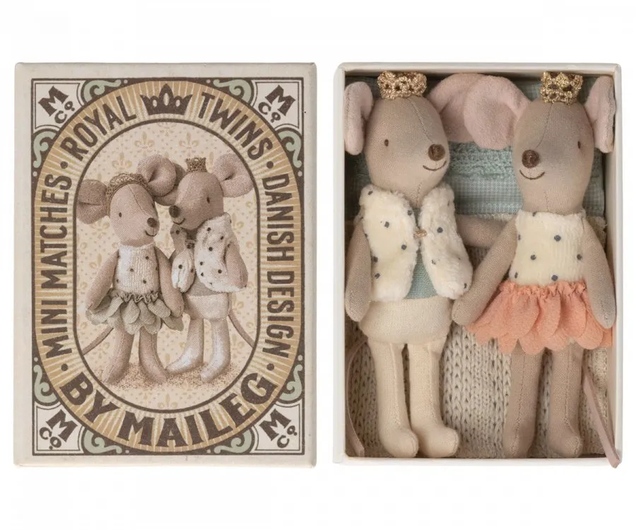 Maileg | Royal Twins Mice, Little Brother & Sister in Box