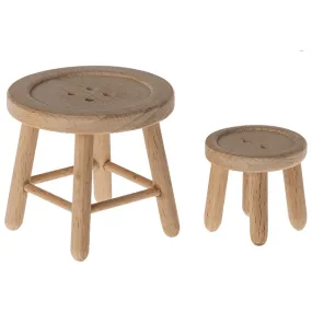 Maileg Table & Stool Set, Mouse