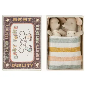 Maileg Twins- Baby Mice in Matchbox