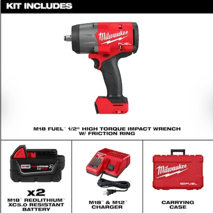 Milwaukee 2967-22 M18 FUEL™ ½” High Torque Impact Wrench w/ Friction Ring Kit