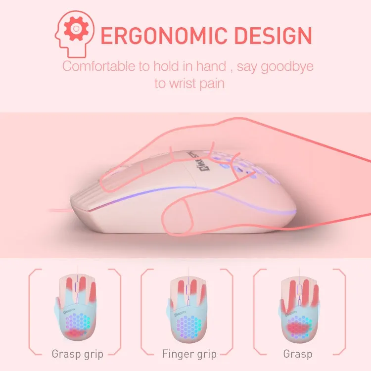 MKESPN SXS-838 Type-C Interface RGB Hollow Wired Mouse