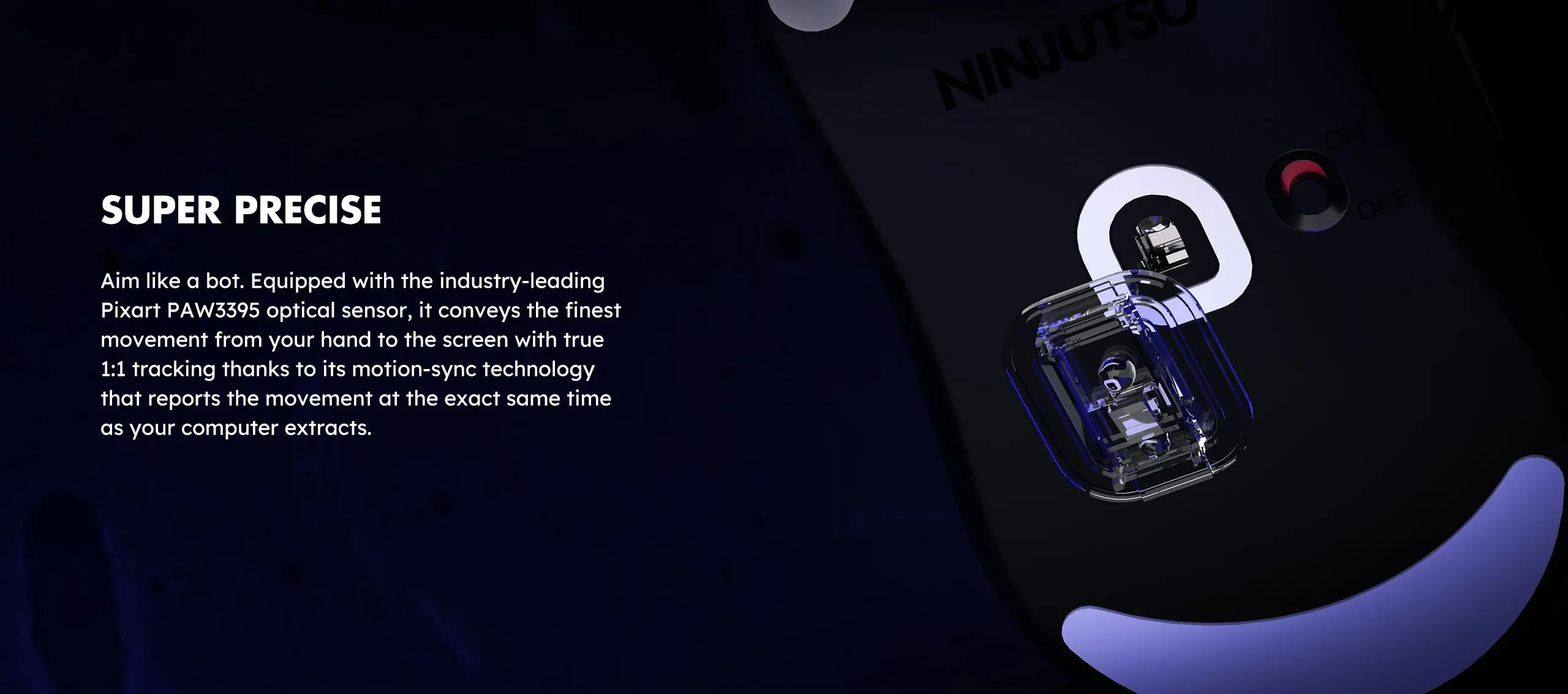 Ninjutso Sora V2 Wireless Gaming Mouse - Black