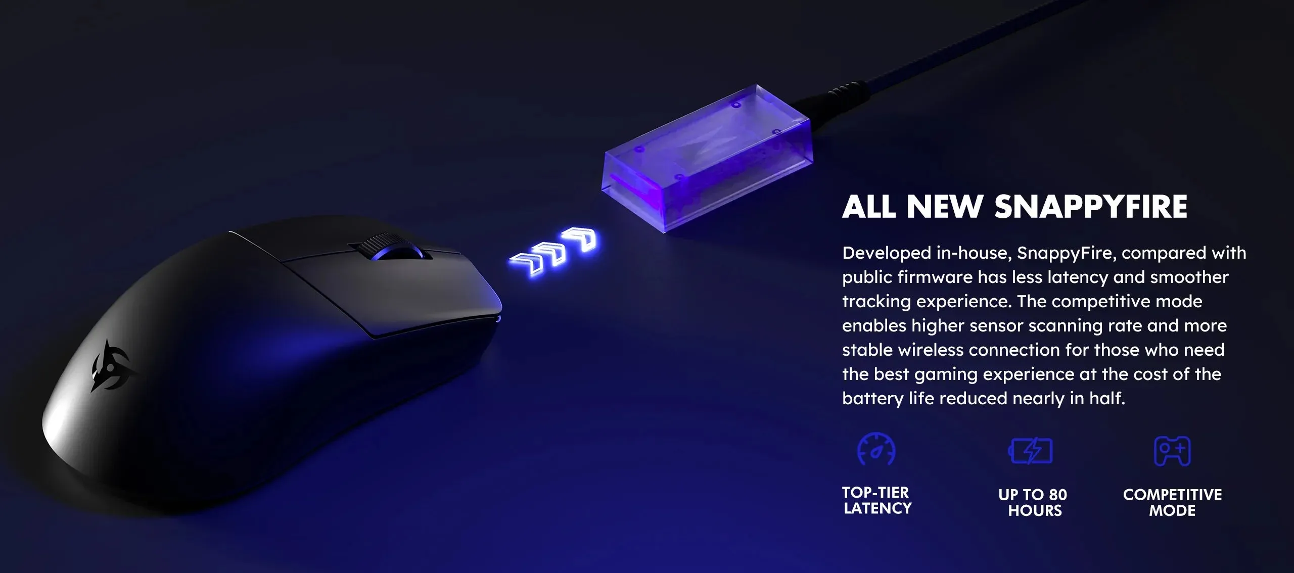 Ninjutso Sora V2 Wireless Gaming Mouse - White