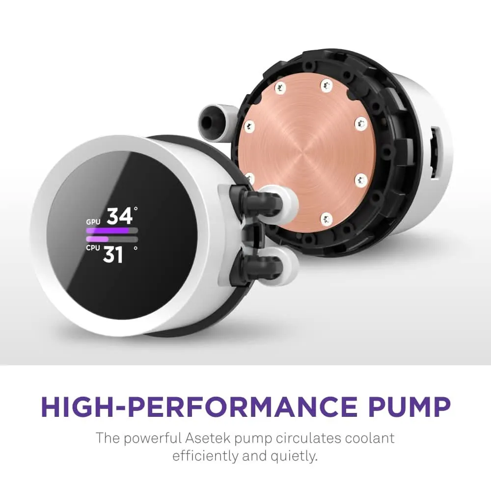 NZXT KRAKEN 240MM RGB AIO LIQUID COOLER WHITE