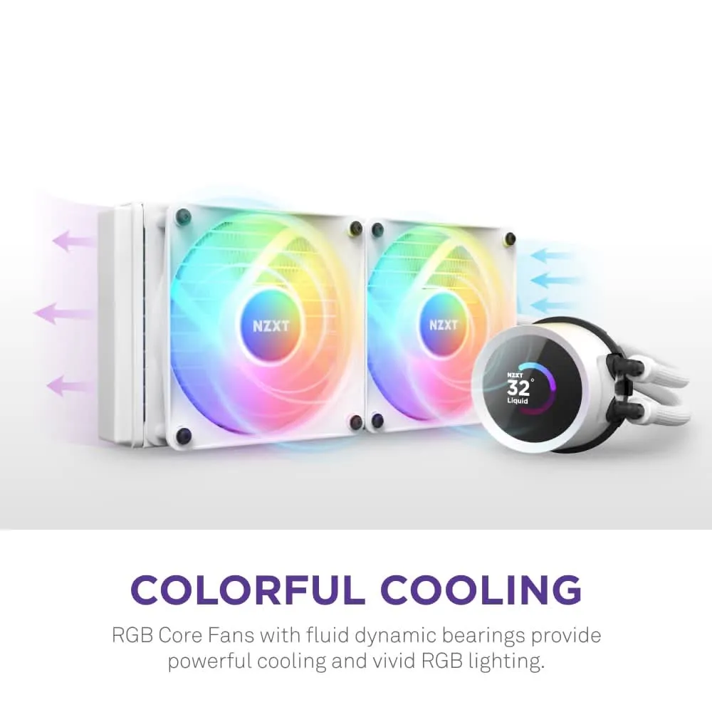 NZXT KRAKEN 240MM RGB AIO LIQUID COOLER WHITE
