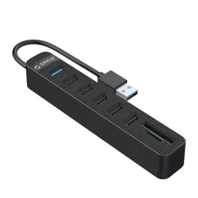 Orico Usb3.0 To 1x Usb 3.0 | 5x Usb2.0   Sd|Tf Hub Bk Twu32 6 Ast Bk Ep
