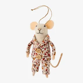 Pajama Paul Felted Mouse Ornament