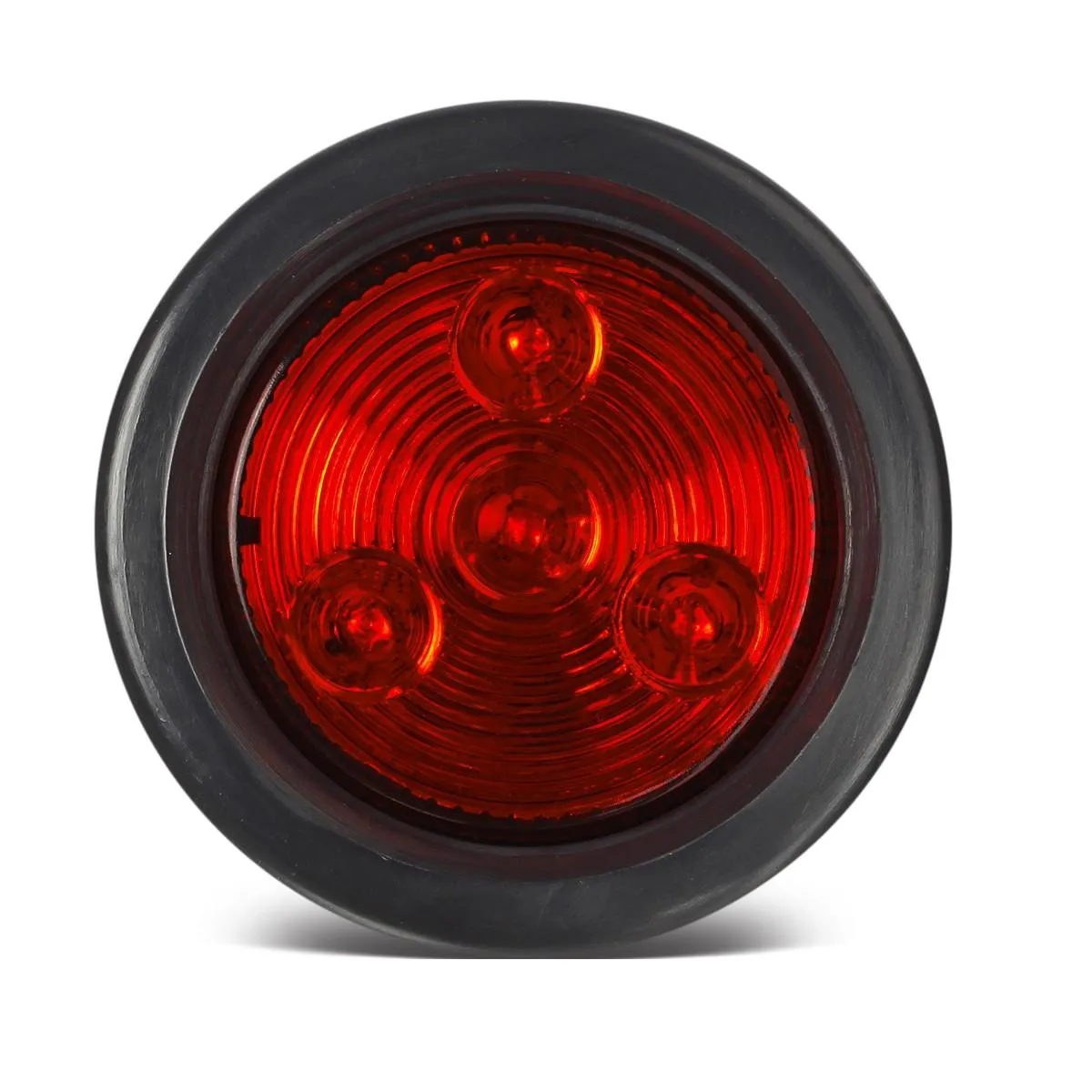 Partsam 10Pack(5 Amber   5 Red) 2" Led Round Side Marker Light Grommet Flush Mount 4LED, Sealed 2 Round led Marker Lights Truck Trailer with Reflex Lens, IP67 Waterproof