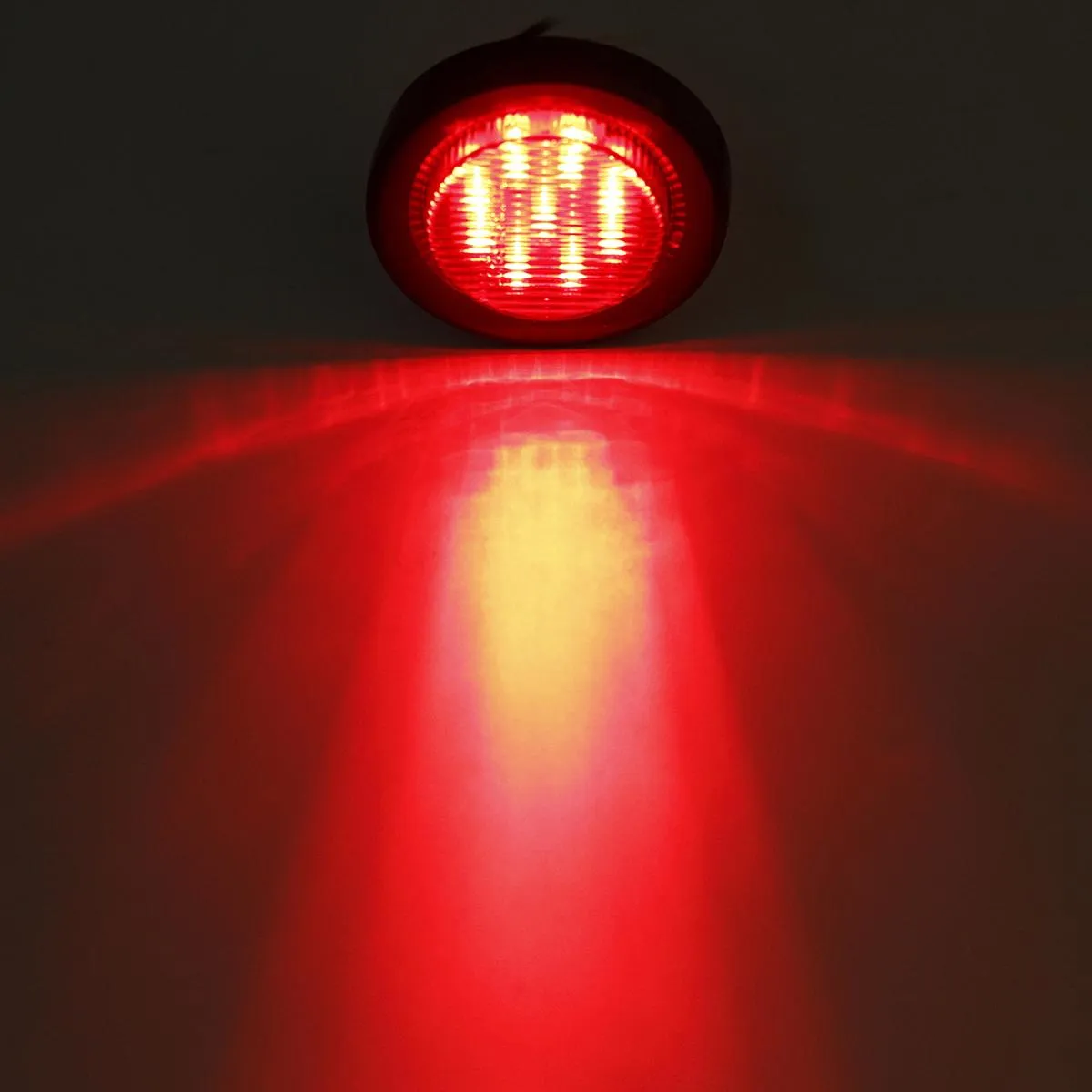 Partsam 10x Amber 2" Round Sealed Led Clearance Marker Light 4LED Grommet Mount RV Accessories, Reflective 2 Inch Round Trailer Led Side Marker Lights Lamps Kit Flush Mount with Wire Pigtails