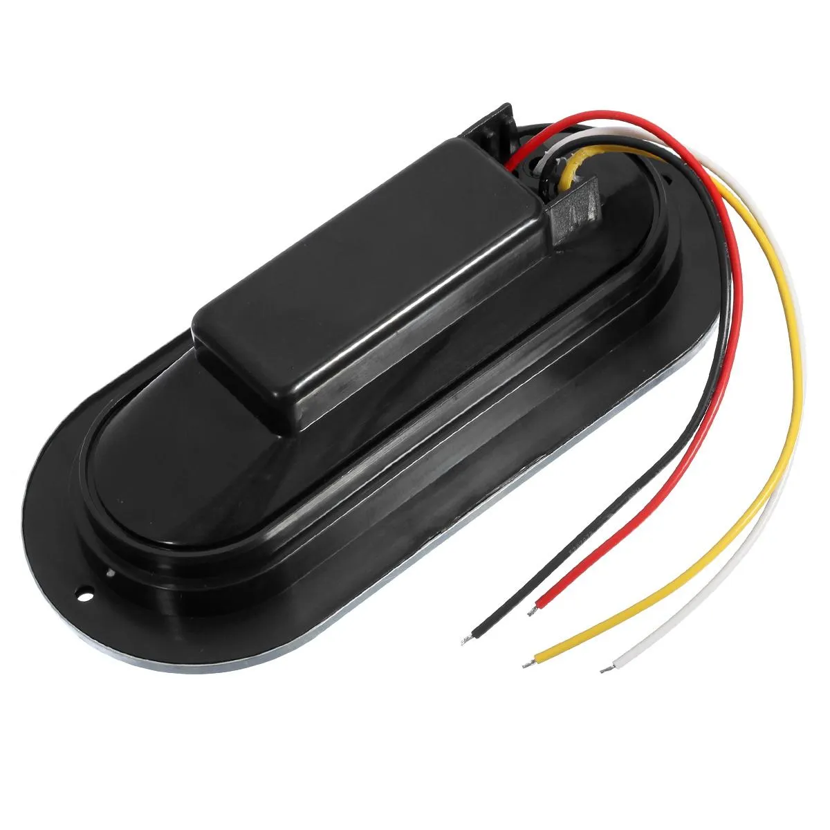 Partsam 2Pcs 6-1/2inch Oval Led Trailer Tail Lights 23 LED Flange Mount Waterproof Combo Red Stop Brake Tail Running Lights Taillights White Back Up and Reverse Lights Sealed with Reflectors 12V DC