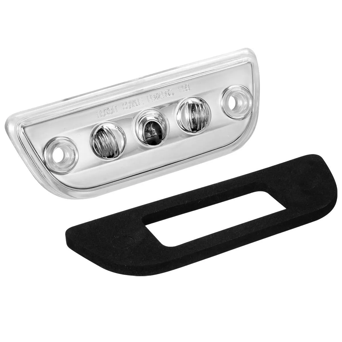 Partsam 5pcs 3LED Cab Light Truck Trailer Cab Marker Clear Lens Top Roof Running Reflective Lights Assembly Compatible with Peterbilt 579 & Kenworth T680, T770, T880 Heavy Trucks Cab Lights