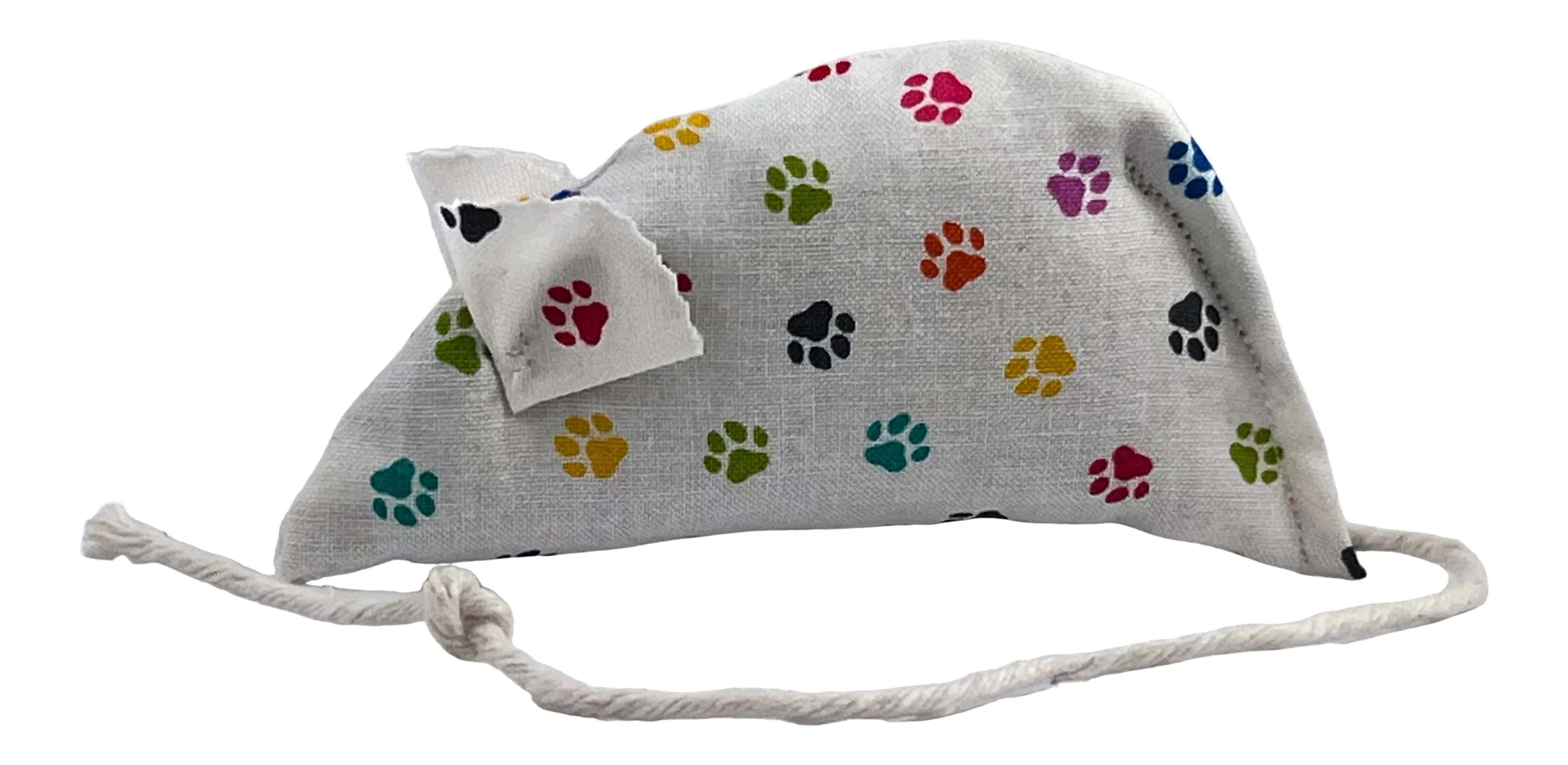 Pawprints on Cream Catnip Mouse