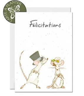 Plantable Wedding Card - Mice