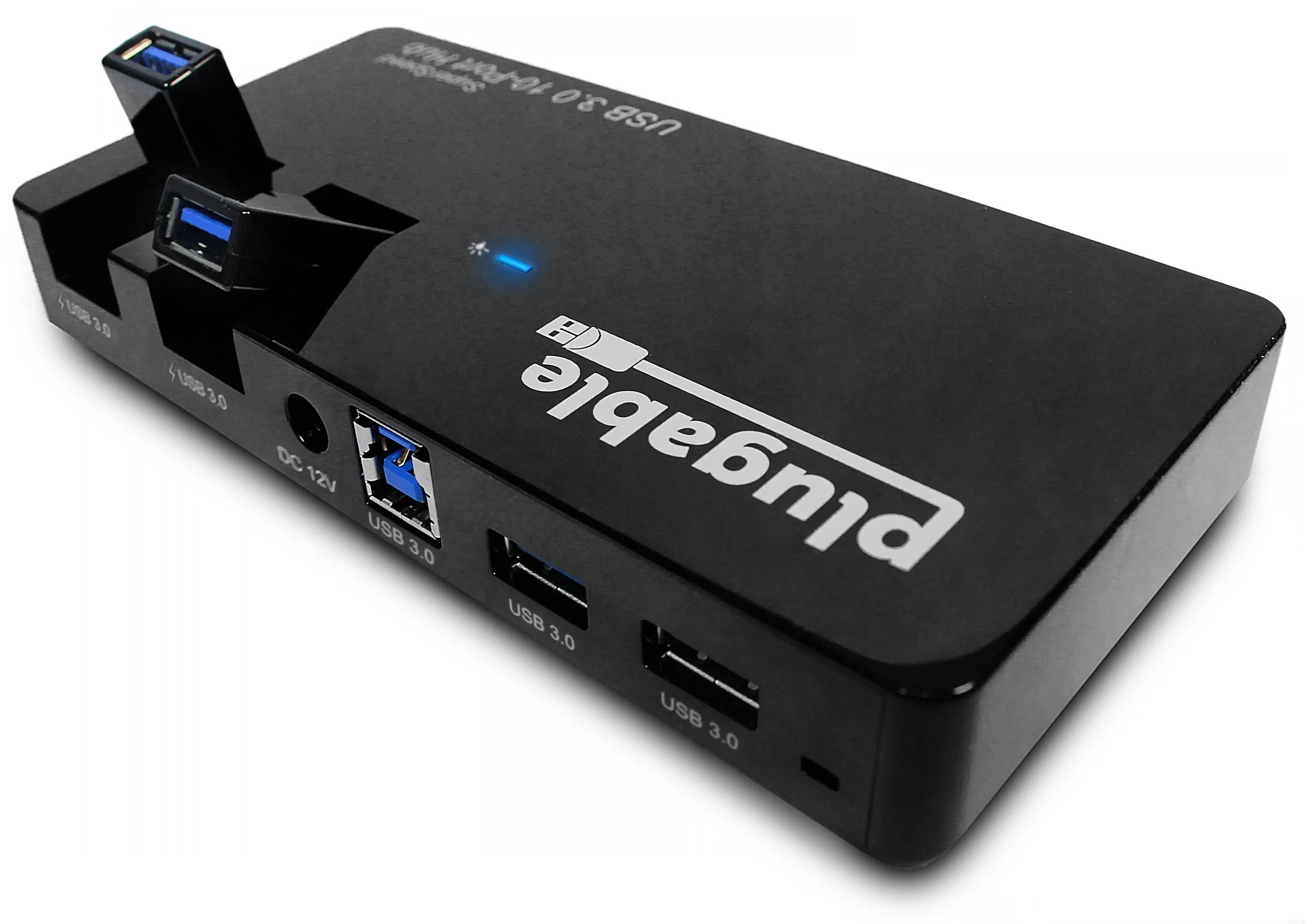 Plugable USB 3.0 10-Port Hub with 50W Power Adapter