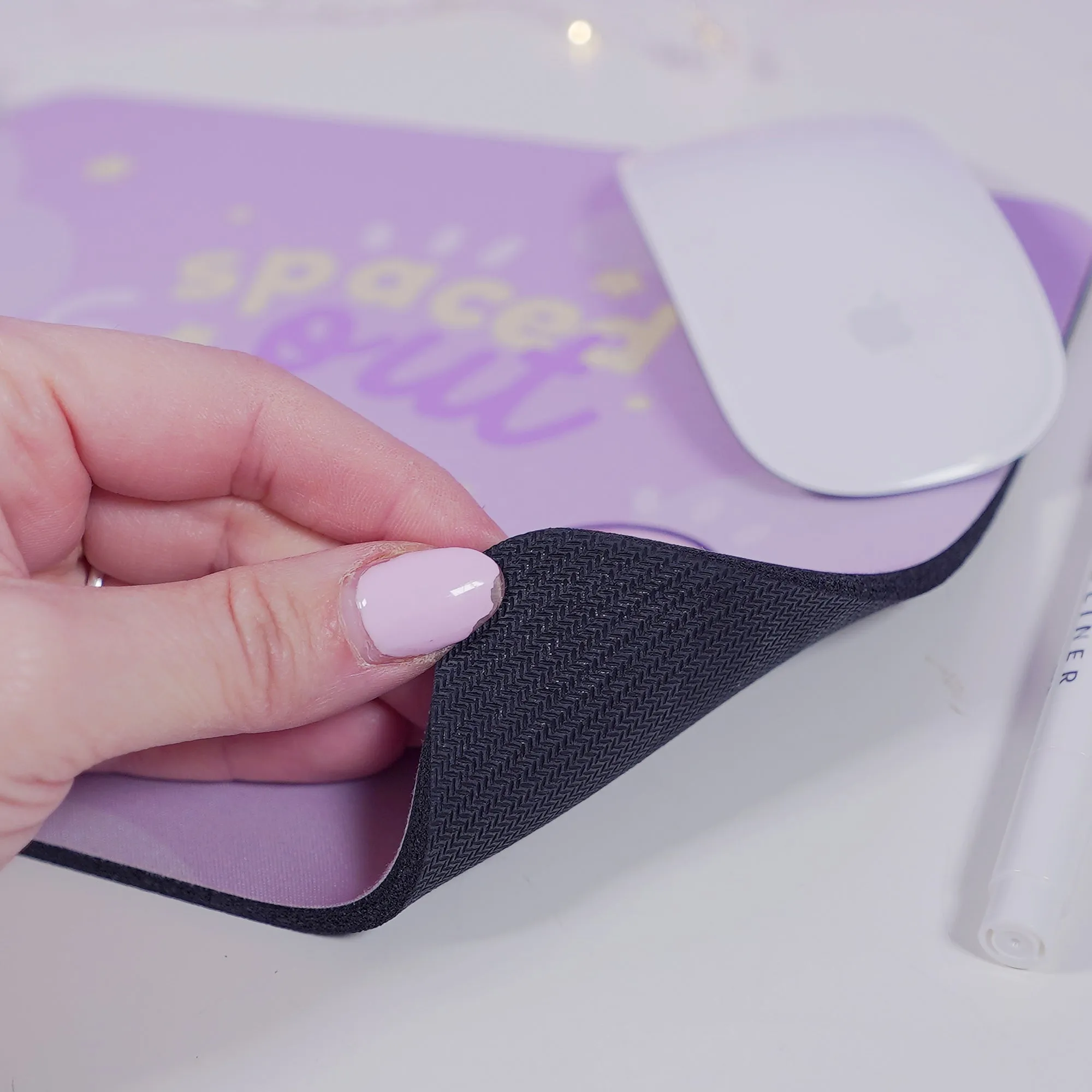 Pocket Planets: Saturn The Kawaii Planet Mouse Pad - 'Spaced Out'