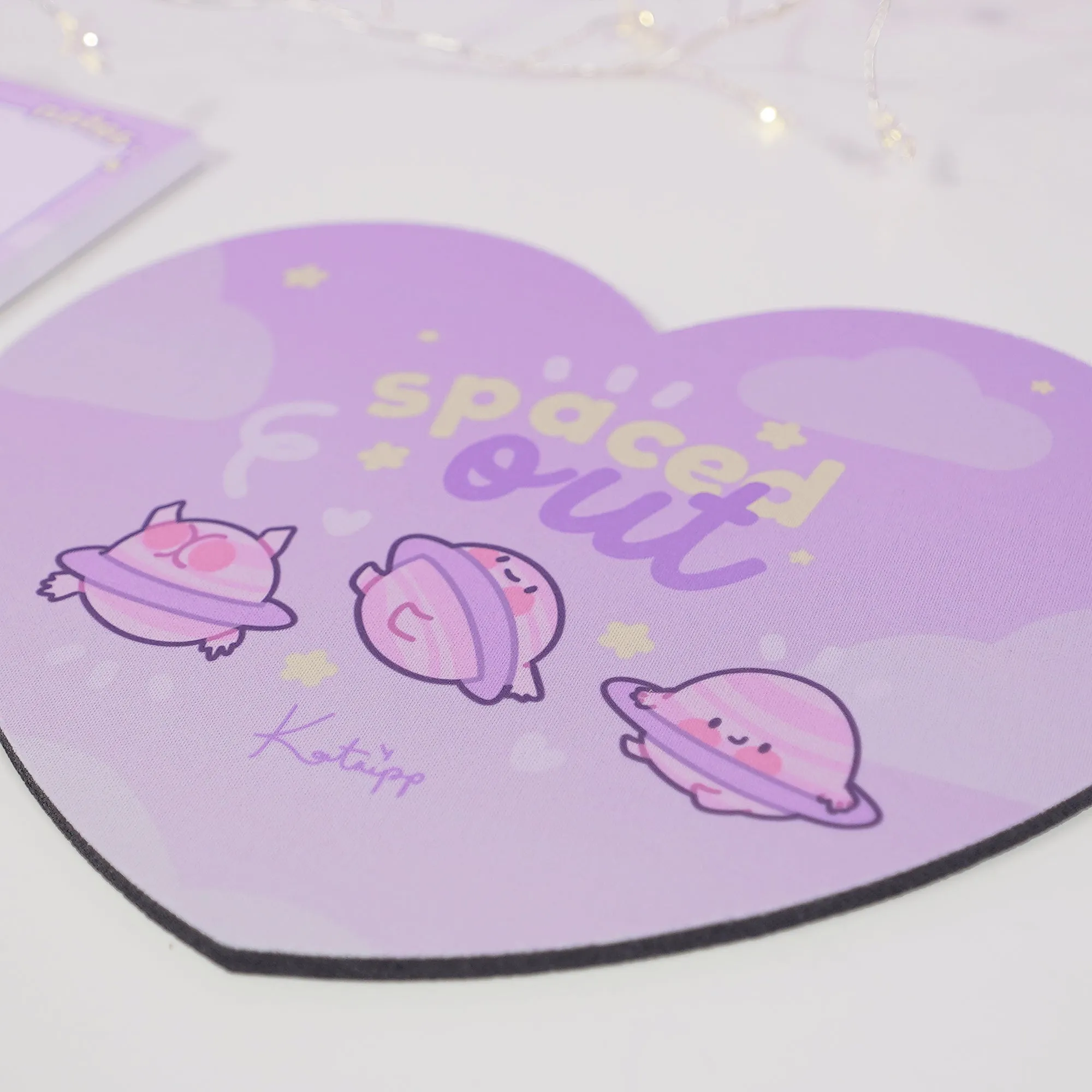 Pocket Planets: Saturn The Kawaii Planet Mouse Pad - 'Spaced Out'