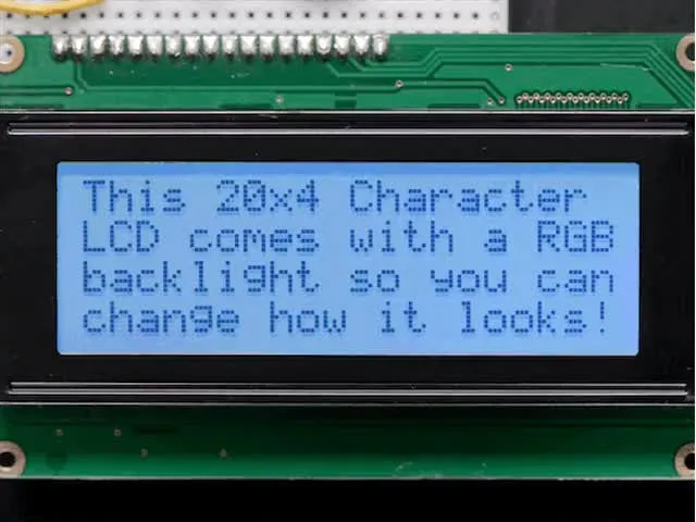 RGB backlight positive LCD 20x4   extras