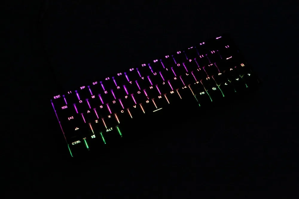 sk64 60% custom mechanical keyboard rgb optical switch leds hot swapping control software